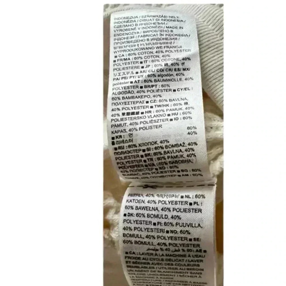 GAP waffle joggers never worn size small a little oversized cream - Picture 9 of 9